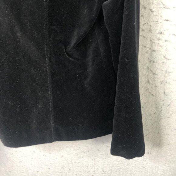 Necessary Objects Blazer Womens Large Black Velvet Double Breasted Made USA - Picture 8 of 13